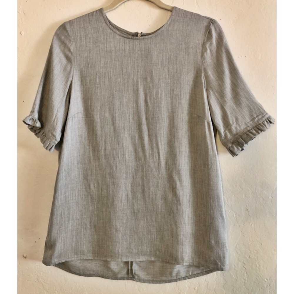 YAS light grey melange shirt